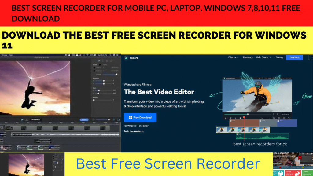 Best Screen Recorder For Mobile PC, Laptop, Windows 7,8,10,11 Free Download