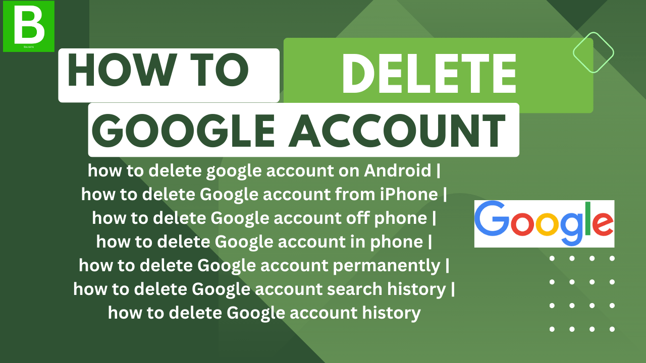 how to delete google account