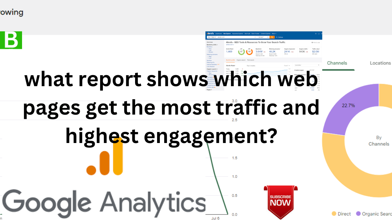 what report shows which web pages get the most traffic and highest engagement?