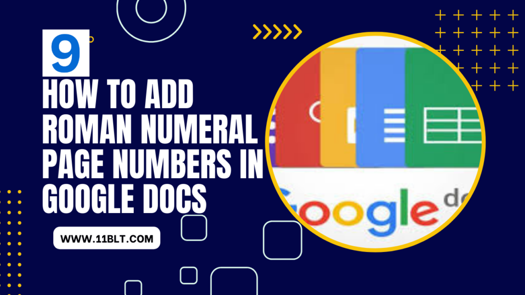 How to Add Roman Numeral Page Numbers in Google Docs