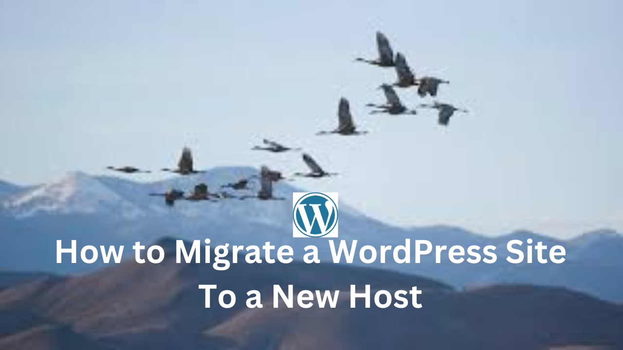 Migrate a Wordpress Site To a New Host