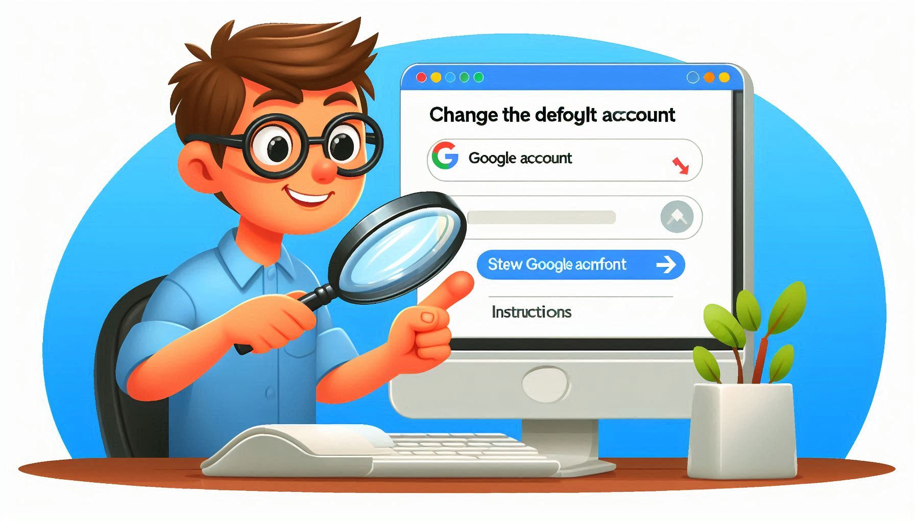 how to change default google account